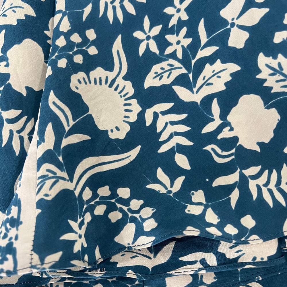 NATALIE MARTIN Fiore Short Dress Womens Small Pomegranate Blue Floral Print - Picture 15 of 16